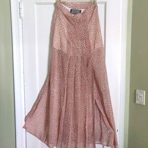 Elegant Pink Floral Reformation Skirt